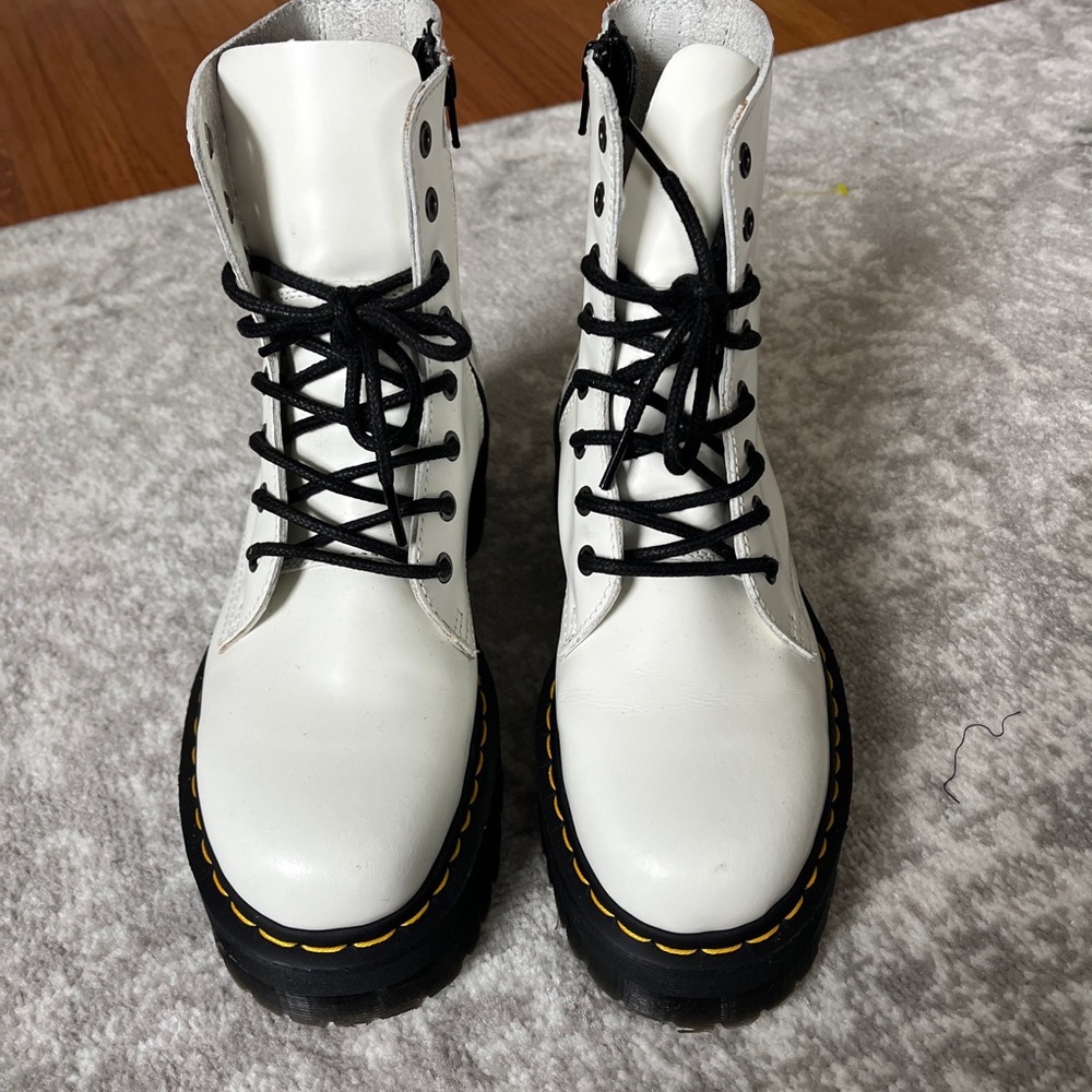 Dr. Martens White Heeled Boots